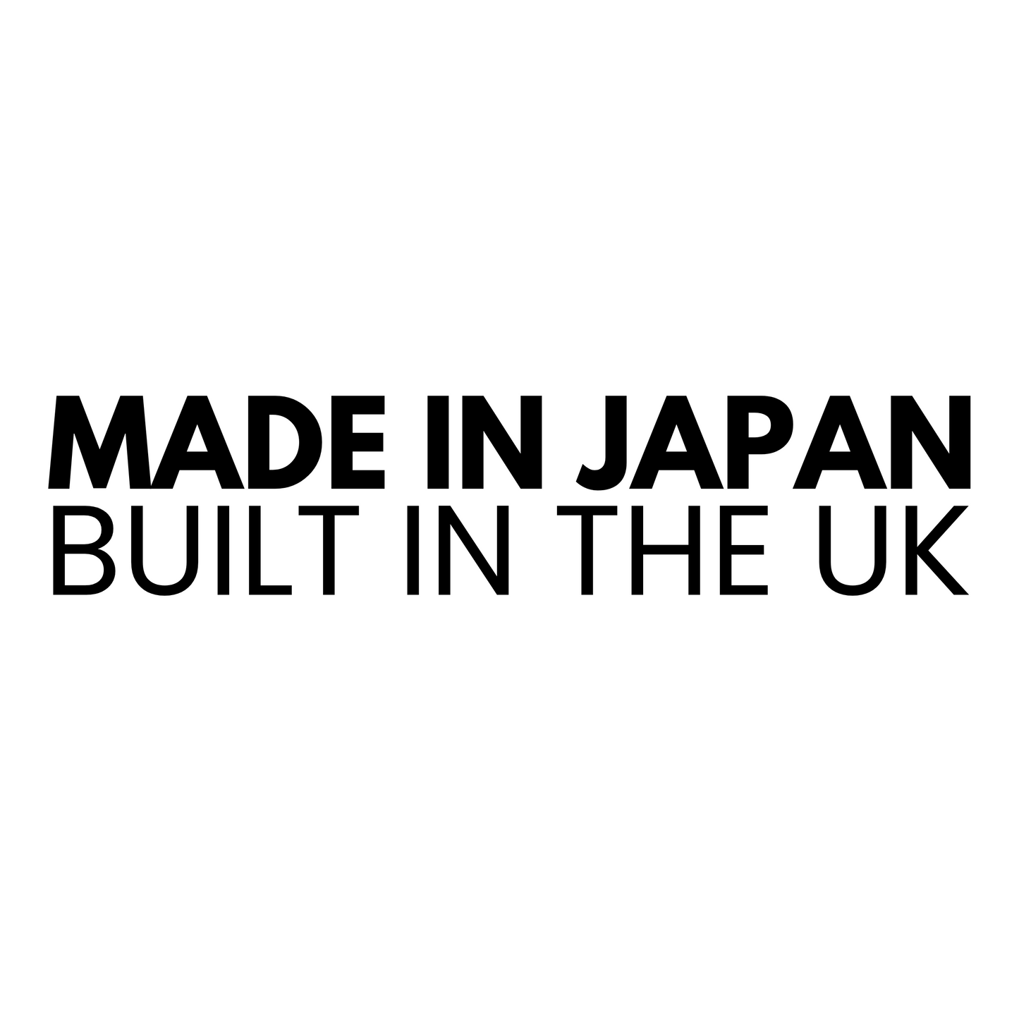 Made in Japan, Built in the UK Decal